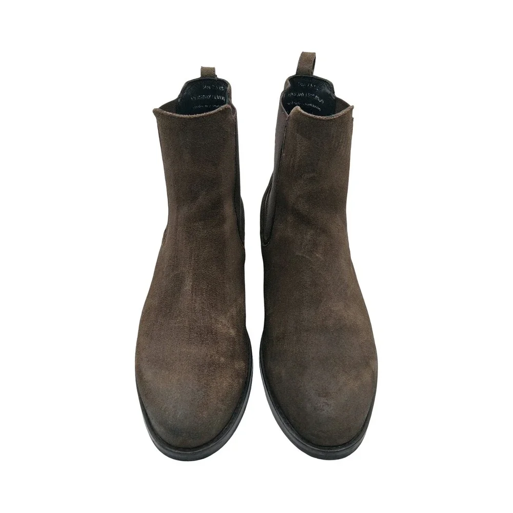Thursday Boot Co Chelsea Boots Womens Size 7.5 Brown Suede Pull On Ankle Casual